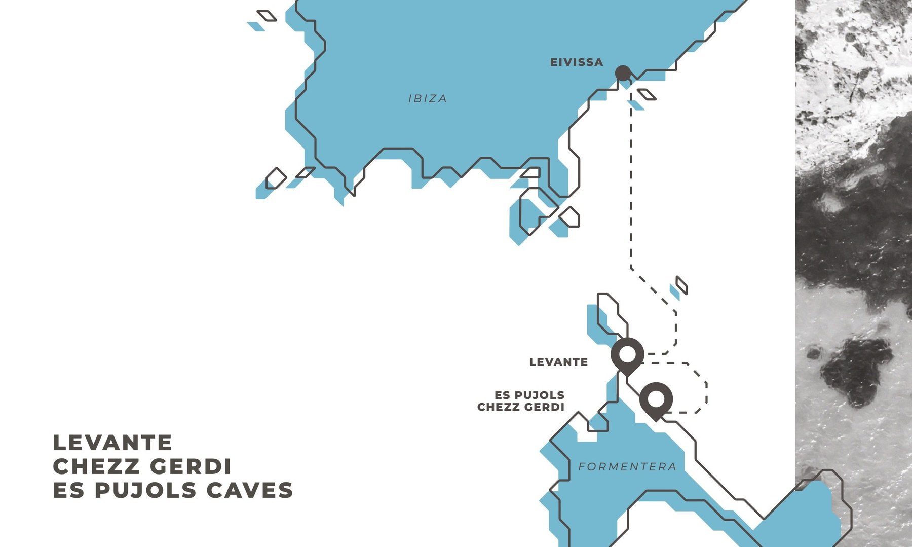 Eastern Formentera route map